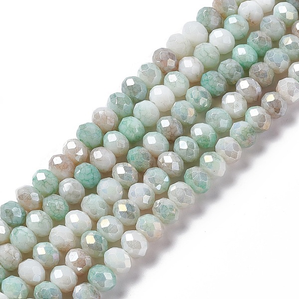PandaHall Faceted Electroplated Glass Beads Strands, AB Color Plated, Abacus, Dark Sea Green, 8~8.5x6.5mm, Hole: 1.4mm, about 66pcs/strand...
PandaHall Faceted Electroplated Glass Beads Strands, AB Color Plated, Abacus, Dark Sea Green, 8~8.5x6.5mm, Hole: 1.4mm, about 66pcs/strand...