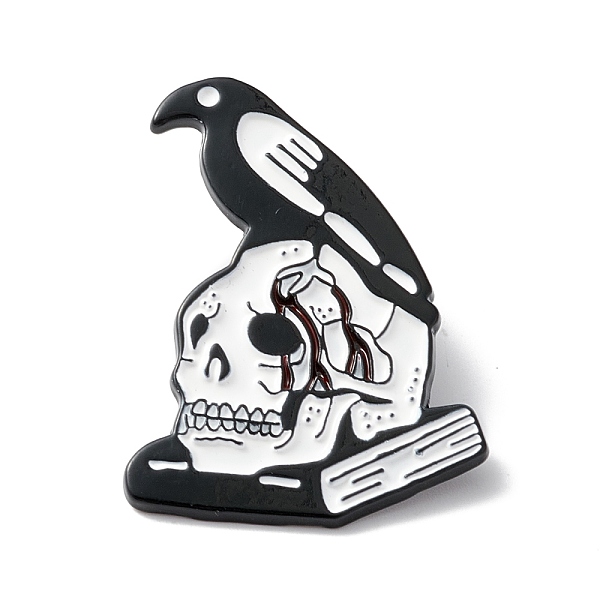PandaHall Skull with Crow Book Enamel Pin, Halloween Alloy Brooch for Backpack Clothes, Electrophoresis Black, White, 35x25.5x1.5mm...
PandaHall Skull with Crow Book Enamel Pin, Halloween Alloy Brooch for Backpack Clothes, Electrophoresis Black, White, 35x25.5x1.5mm...