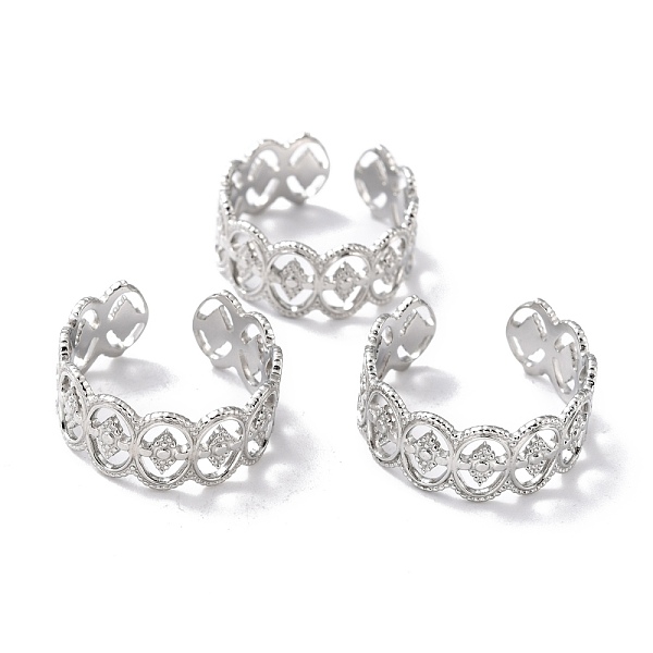 PandaHall 304 Stainless Steel Finger Rings, Cuff Rings, Long-Lasting Plated, Rhombus, Stainless Steel Color, US Size 7 1/4(17.5mm), 9mm 304...
PandaHall 304 Stainless Steel Finger Rings, Cuff Rings, Long-Lasting Plated, Rhombus, Stainless Steel Color, US Size 7 1/4(17.5mm), 9mm 304...