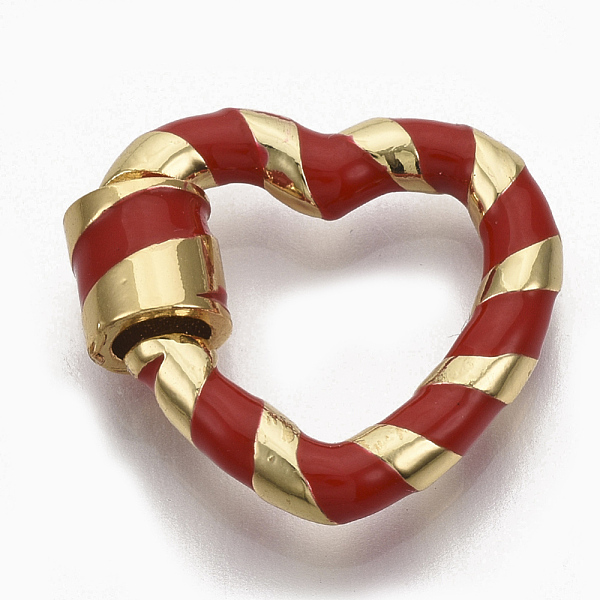 PandaHall Brass Screw Carabiner Lock Charms, for Necklaces Making, with Enamel, Nickel Free, Heart, Real 18K Gold Plated, Red...
PandaHall Brass Screw Carabiner Lock Charms, for Necklaces Making, with Enamel, Nickel Free, Heart, Real 18K Gold Plated, Red...
