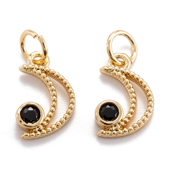 PandaHall Real 18K Gold Plated Brass Micro Pave Cubic Zirconia Charms, with Jump Ring, Long-Lasting Plated, Moon, Mixed Color, 12x7.5x2.5mm..., Multicolor
PandaHall Real 18K Gold Plated Brass Micro Pave Cubic Zirconia Charms, with Jump Ring, Long-Lasting Plated, Moon, Mixed Color, 12x7.5x2.5mm..., Multicolor