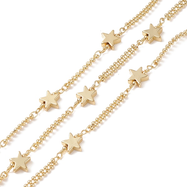 PandaHall Brass Star Link Chains, with Ball Chains, Soldered, with Spools, Cadmium Free & Lead Free, Real 14K Gold Plated, 8.5x8.5x3mm...
PandaHall Brass Star Link Chains, with Ball Chains, Soldered, with Spools, Cadmium Free & Lead Free, Real 14K Gold Plated, 8.5x8.5x3mm...
