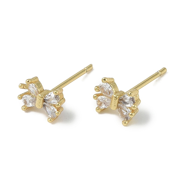 PandaHall Rack Plating Brass With Cubic Zirconia Stud Earrings, Long-Lasting Plated, Lead Free & Cadmium Free, Bowknot, Real 18K Gold Plated...
PandaHall Rack Plating Brass With Cubic Zirconia Stud Earrings, Long-Lasting Plated, Lead Free & Cadmium Free, Bowknot, Real 18K Gold Plated...