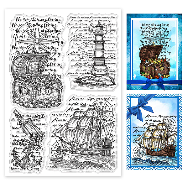 PandaHall GLOBLELAND Nautical Background Clear Stamps Retro Ocean Treasure Chest Lighthouse Sailboat Silicone Clear Stamp Seals for Cards...
PandaHall GLOBLELAND Nautical Background Clear Stamps Retro Ocean Treasure Chest Lighthouse Sailboat Silicone Clear Stamp Seals for Cards...