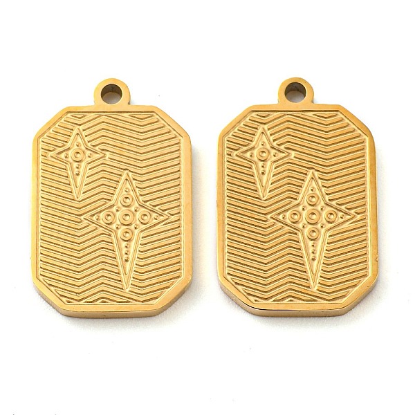 PandaHall 316 Surgical Stainless Steel Pendants, Rectangle with Star Charm, Golden, 17x11x2mm, Hole: 1.4mm 316 Surgical Stainless Steel...
PandaHall 316 Surgical Stainless Steel Pendants, Rectangle with Star Charm, Golden, 17x11x2mm, Hole: 1.4mm 316 Surgical Stainless Steel...