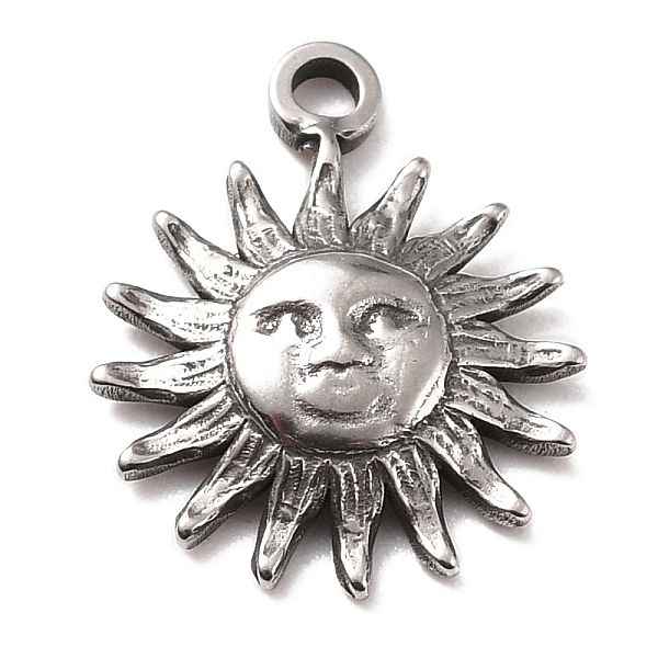 PandaHall 304 Stainless Steel Charms, Textured, Sun, Stainless Steel Color, 14.5x11.5x2mm, Hole: 1.5mm 304 Stainless Steel Sun
PandaHall 304 Stainless Steel Charms, Textured, Sun, Stainless Steel Color, 14.5x11.5x2mm, Hole: 1.5mm 304 Stainless Steel Sun