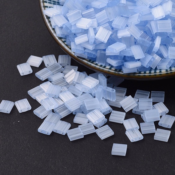 PandaHall MIYUKI TILA Beads, Japanese Seed Beads, 2-Hole, (TL2562) Silk Pale Blue, 5x5x1.9mm, Hole: 0.8mm, about 590pcs/50g Glass Blue
PandaHall MIYUKI TILA Beads, Japanese Seed Beads, 2-Hole, (TL2562) Silk Pale Blue, 5x5x1.9mm, Hole: 0.8mm, about 590pcs/50g Glass Blue
