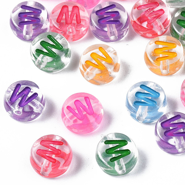 PandaHall Transparent Clear Acrylic Beads, Horizontal Hole, Flat Round with Mixed Color Letter, Letter.W, 7x3.5mm, Hole: 1.2mm, about...
PandaHall Transparent Clear Acrylic Beads, Horizontal Hole, Flat Round with Mixed Color Letter, Letter.W, 7x3.5mm, Hole: 1.2mm, about...