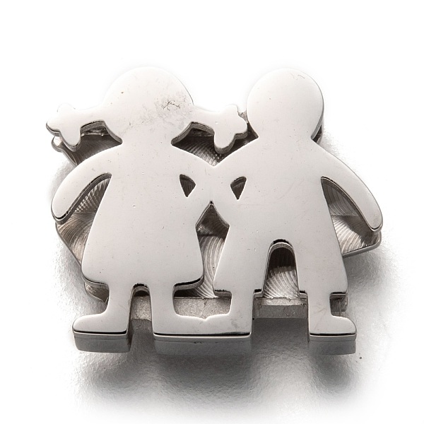 PandaHall 304 Stainless Steel Slide Charms, Couple, Stainless Steel Color, 13x15.5x3.5mm, Hole: 8x1.5mm 304 Stainless Steel Human
PandaHall 304 Stainless Steel Slide Charms, Couple, Stainless Steel Color, 13x15.5x3.5mm, Hole: 8x1.5mm 304 Stainless Steel Human