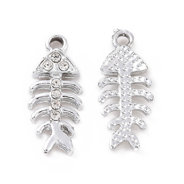 PandaHall Alloy Rhinestone Pendants, Platinum Tone Fishbone Charms, Crystal, 20x8x2mm, Hole: 1.6mm Alloy+Rhinestone Fish Clear
PandaHall Alloy Rhinestone Pendants, Platinum Tone Fishbone Charms, Crystal, 20x8x2mm, Hole: 1.6mm Alloy+Rhinestone Fish Clear