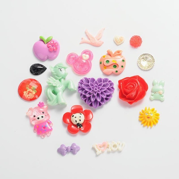 PandaHall Mixed Shapes Resin Cabochons, Mixed Color, 10.5~42x12~40x4~13.5mm Resin Mixed Shapes Multicolor
PandaHall Mixed Shapes Resin Cabochons, Mixed Color, 10.5~42x12~40x4~13.5mm Resin Mixed Shapes Multicolor
