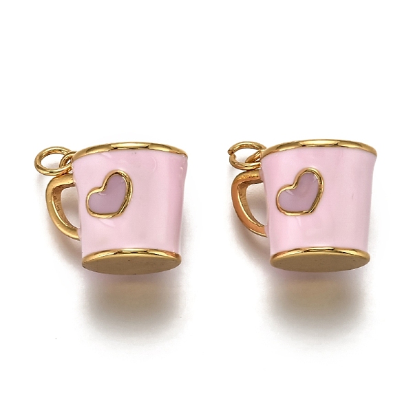 PandaHall Brass Pendants, with Enamel and Jump Rings, Cup with Heart Pattern, Real 18K Gold Plated, Pearl Pink, 14.5x17x13mm, Hole: 3mm...
PandaHall Brass Pendants, with Enamel and Jump Rings, Cup with Heart Pattern, Real 18K Gold Plated, Pearl Pink, 14.5x17x13mm, Hole: 3mm...