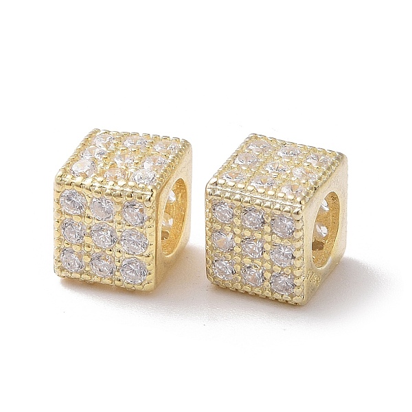 PandaHall 925 Sterling Silver Beads, with Cubic Zirconia, Real 18K Gold Plated, Cube, Clear, 5x6x6mm, Hole: 3.5mm Cubic Zirconia Square...
PandaHall 925 Sterling Silver Beads, with Cubic Zirconia, Real 18K Gold Plated, Cube, Clear, 5x6x6mm, Hole: 3.5mm Cubic Zirconia Square...