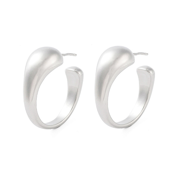 PandaHall Brass Ring Stud Earrings, Half Hoop Earrings, Long-Lasting Plated, Lead Free & Cadmium Free, Platinum, 27x10mm Brass Ring
PandaHall Brass Ring Stud Earrings, Half Hoop Earrings, Long-Lasting Plated, Lead Free & Cadmium Free, Platinum, 27x10mm Brass Ring