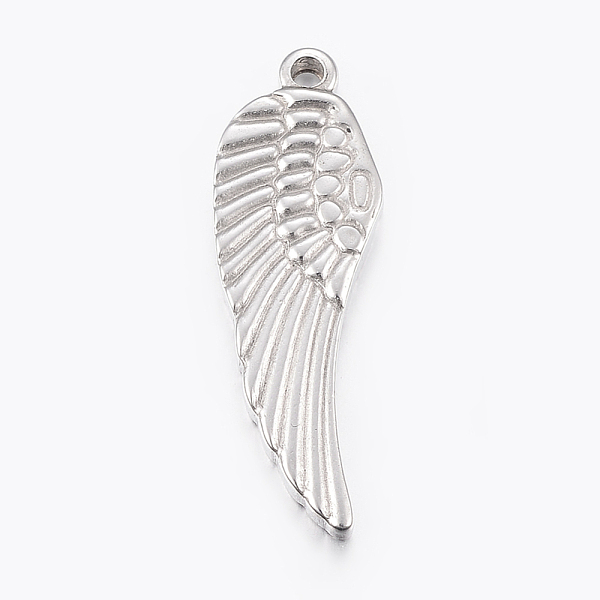 PandaHall 304 Stainless Steel Pendants, Wing, Stainless Steel Color, 35x11.5x3mm, Hole: 2mm 304 Stainless Steel Wing
PandaHall 304 Stainless Steel Pendants, Wing, Stainless Steel Color, 35x11.5x3mm, Hole: 2mm 304 Stainless Steel Wing
