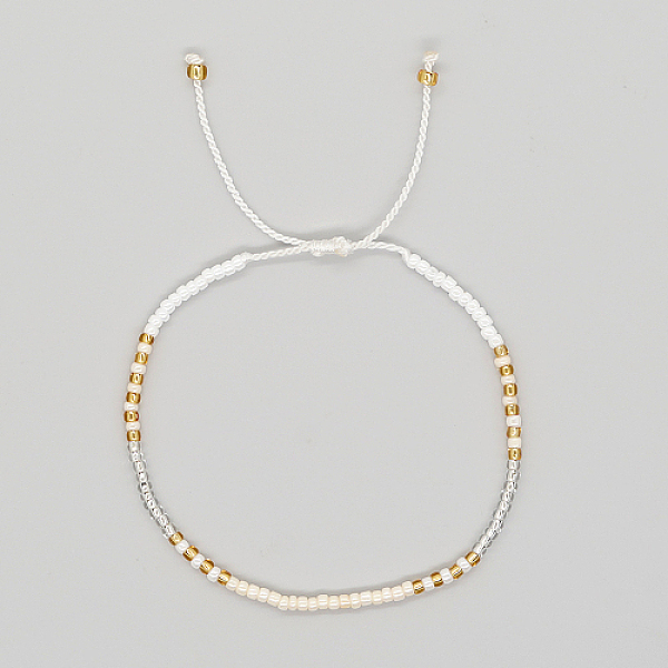 PandaHall Glass Seed Braided Beaded Bracelets, Adjustable Bracelet, White, 11 inch(28cm) Seed Beads White
PandaHall Glass Seed Braided Beaded Bracelets, Adjustable Bracelet, White, 11 inch(28cm) Seed Beads White