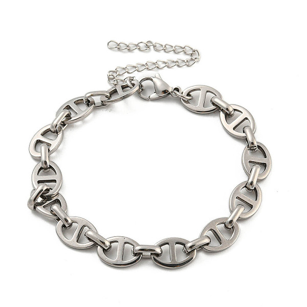 PandaHall 304 Stainless Steel Oval Link Chains Bracelets for Men & Women, Stainless Steel Color, 7-3/8 inch(18.7cm) 304 Stainless Steel
PandaHall 304 Stainless Steel Oval Link Chains Bracelets for Men & Women, Stainless Steel Color, 7-3/8 inch(18.7cm) 304 Stainless Steel