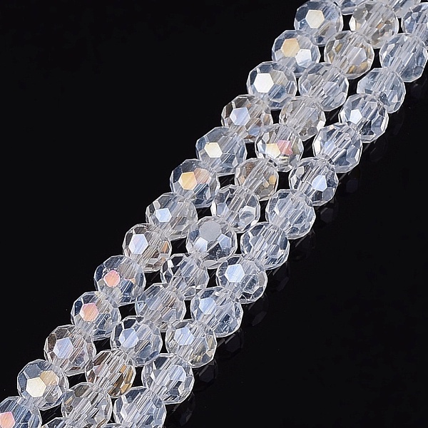 PandaHall Electroplate Glass Beads Strands, AB Color Plated, Faceted(32 Facets), Round, Clear AB, 4mm, Hole: 0.5mm, about 87~93pcs/strand..., White
PandaHall Electroplate Glass Beads Strands, AB Color Plated, Faceted(32 Facets), Round, Clear AB, 4mm, Hole: 0.5mm, about 87~93pcs/strand..., White