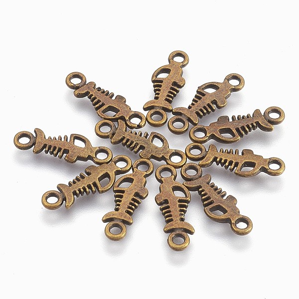 PandaHall Tibetan Style Links connectors, Fish Bone, Antique Bronze, Lead Free and Nickel Free and Cadmium Free, 19x6.5x1.5mm, Hole: 2mm...
PandaHall Tibetan Style Links connectors, Fish Bone, Antique Bronze, Lead Free and Nickel Free and Cadmium Free, 19x6.5x1.5mm, Hole: 2mm...