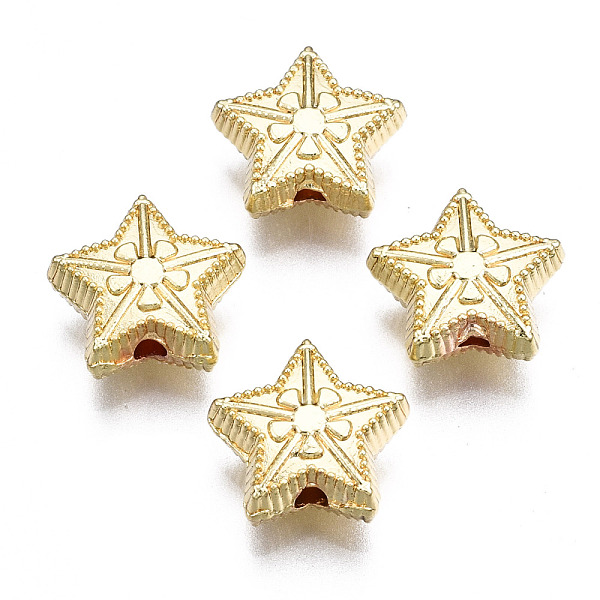 PandaHall Rack Plating Alloy Beads, Cadmium Free & Lead Free, Star, Light Gold, 10x11x4.5mm, Hole: 1.5mm Alloy Star
PandaHall Rack Plating Alloy Beads, Cadmium Free & Lead Free, Star, Light Gold, 10x11x4.5mm, Hole: 1.5mm Alloy Star