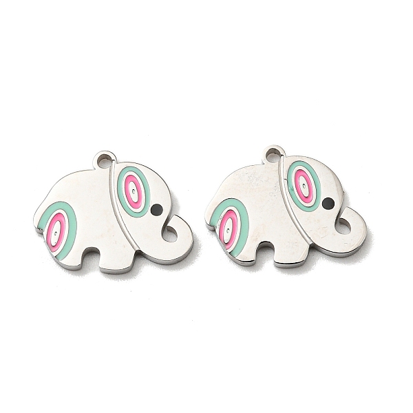 PandaHall 304 Stainless Steel Charms, with Enamel, Elephant Charms, Stainless Steel Color, 12x15x1mm, Hole: 1.4mm Stainless Steel+Enamel...
PandaHall 304 Stainless Steel Charms, with Enamel, Elephant Charms, Stainless Steel Color, 12x15x1mm, Hole: 1.4mm Stainless Steel+Enamel...