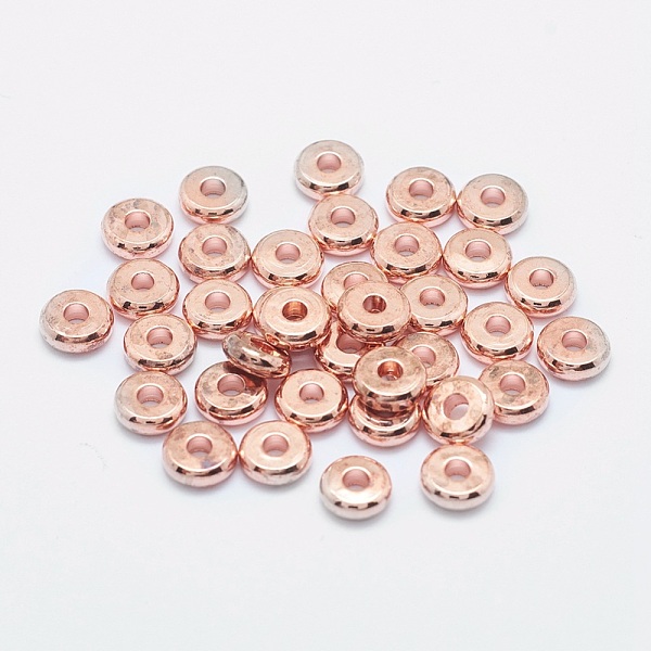 PandaHall Brass Spacer Beads, Flat Round, Rose Gold, 6x2mm, Hole: 2mm Brass Flat Round
PandaHall Brass Spacer Beads, Flat Round, Rose Gold, 6x2mm, Hole: 2mm Brass Flat Round