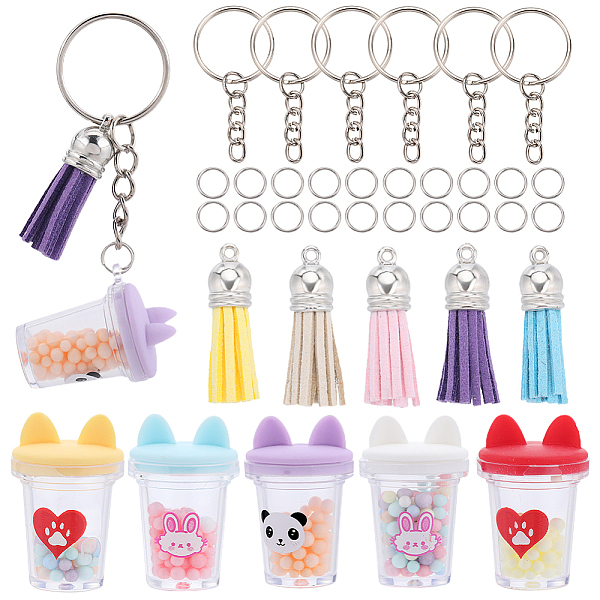 PandaHall SUNNYCLUE DIY Milk Tea Cup Keychain Making Kit, Including Resin Cat Ear Bottle & Faux Suede Tassel Pendants, Iron Split Key Rings..., Multicolor
PandaHall SUNNYCLUE DIY Milk Tea Cup Keychain Making Kit, Including Resin Cat Ear Bottle & Faux Suede Tassel Pendants, Iron Split Key Rings..., Multicolor