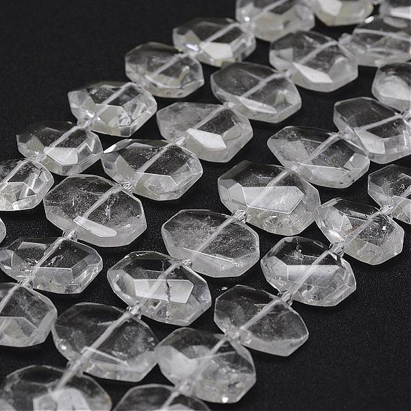 PandaHall Natural Quartz Crystal Beads Strands, Rock Crystal, Faceted, Oval, 15~16.5x20.5~24x6~7mm, Hole: 1mm, about 21pcs/strand, 14.9 inch..., Clear
PandaHall Natural Quartz Crystal Beads Strands, Rock Crystal, Faceted, Oval, 15~16.5x20.5~24x6~7mm, Hole: 1mm, about 21pcs/strand, 14.9 inch..., Clear