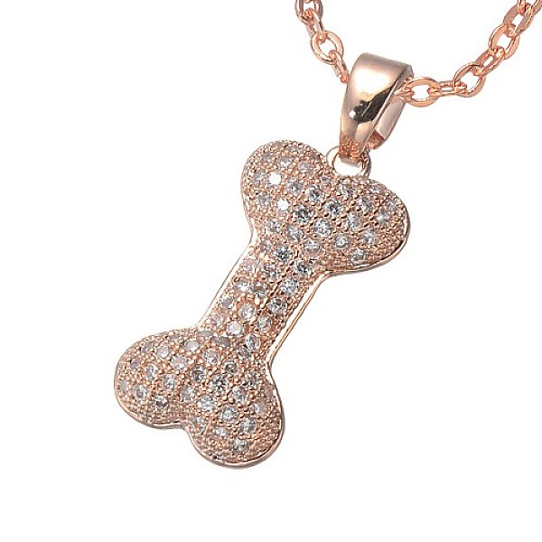 PandaHall Bone Stainless Steel Rhinestone Pendant Necklaces for Women, Rose Gold, 19.69 inch(50cm) Stainless Steel Clear
PandaHall Bone Stainless Steel Rhinestone Pendant Necklaces for Women, Rose Gold, 19.69 inch(50cm) Stainless Steel Clear