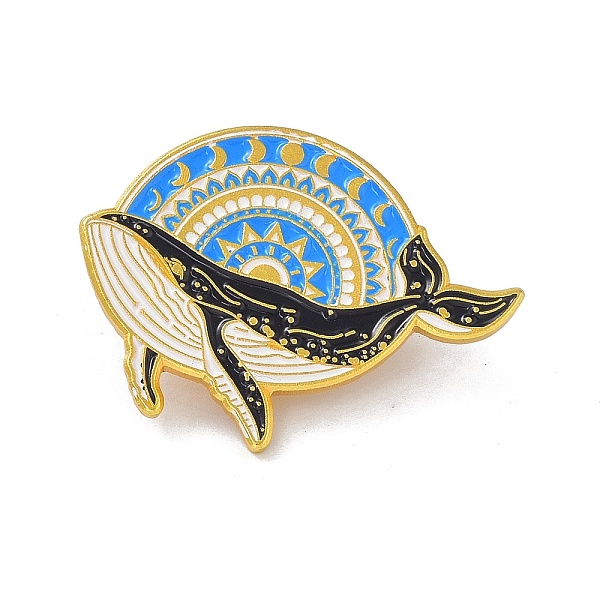 PandaHall Whale with Sun Enamel Pin, Ocean Animal Alloy Enamel Brooch for Backpacks Clothes, Golden, Dodger Blue, 23x30x9mm Alloy+Enamel
PandaHall Whale with Sun Enamel Pin, Ocean Animal Alloy Enamel Brooch for Backpacks Clothes, Golden, Dodger Blue, 23x30x9mm Alloy+Enamel