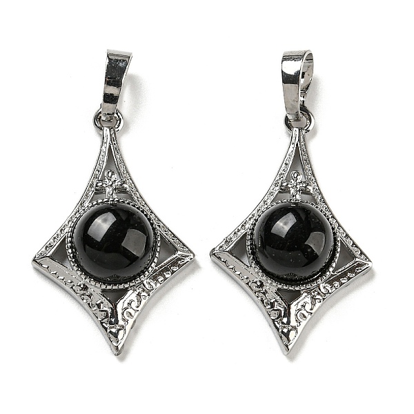 PandaHall Natural Obsidian Pendants, Rack Plating Brass Star Charms, Platinum, Cadmium Free & Lead Free, 32x20x9mm, Hole: 8x5mm Obsidian...
PandaHall Natural Obsidian Pendants, Rack Plating Brass Star Charms, Platinum, Cadmium Free & Lead Free, 32x20x9mm, Hole: 8x5mm Obsidian...