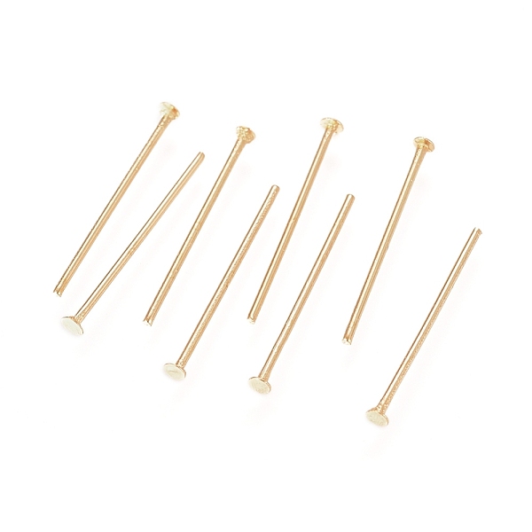 PandaHall 304 Stainless Steel Flat Head Pins, Real 24K Gold Plated, 22 Gauge, 15.3x0.6mm, Head: 1.4mm 304 Stainless Steel
PandaHall 304 Stainless Steel Flat Head Pins, Real 24K Gold Plated, 22 Gauge, 15.3x0.6mm, Head: 1.4mm 304 Stainless Steel