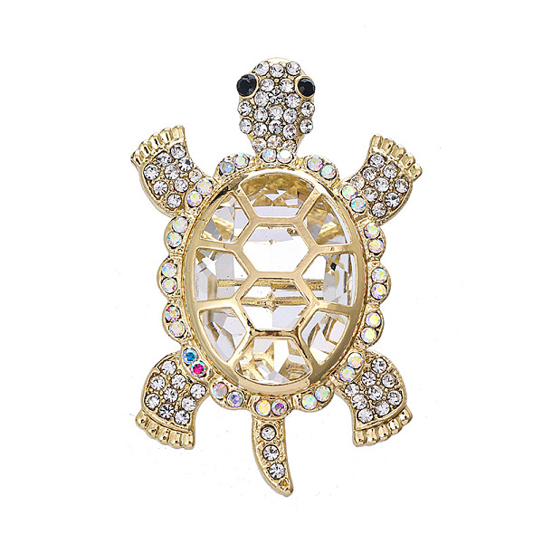 PandaHall Golden Alloy Brooches, with Rhinestone & Glass, Tortoise Pins, Clear, 57x40mm Alloy+Rhinestone Tortoise Clear
PandaHall Golden Alloy Brooches, with Rhinestone & Glass, Tortoise Pins, Clear, 57x40mm Alloy+Rhinestone Tortoise Clear