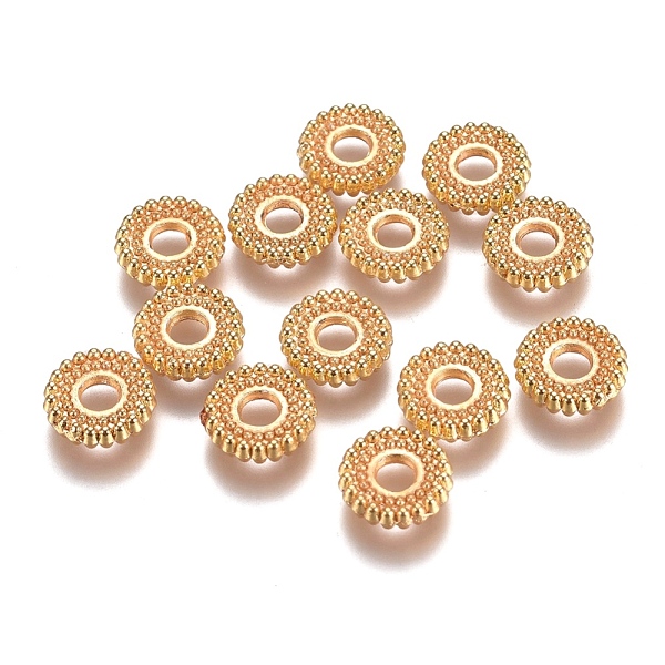 PandaHall Rack Plating Alloy Spacer Beads, Flat Round, Long-Lasting Plated, Golden, 7.5x2mm, Hole: 2.5mm Alloy Flat Round
PandaHall Rack Plating Alloy Spacer Beads, Flat Round, Long-Lasting Plated, Golden, 7.5x2mm, Hole: 2.5mm Alloy Flat Round