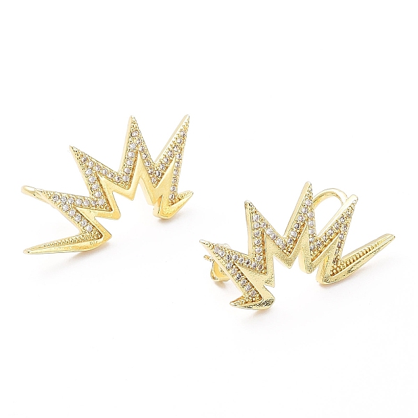 PandaHall Brass Micro Pave Clear Cubic Zirconia Stud Earrings, with Vertical Loops, Star, Real 18K Gold Plated, 33.5x18mm Brass+Cubic...
PandaHall Brass Micro Pave Clear Cubic Zirconia Stud Earrings, with Vertical Loops, Star, Real 18K Gold Plated, 33.5x18mm Brass+Cubic...