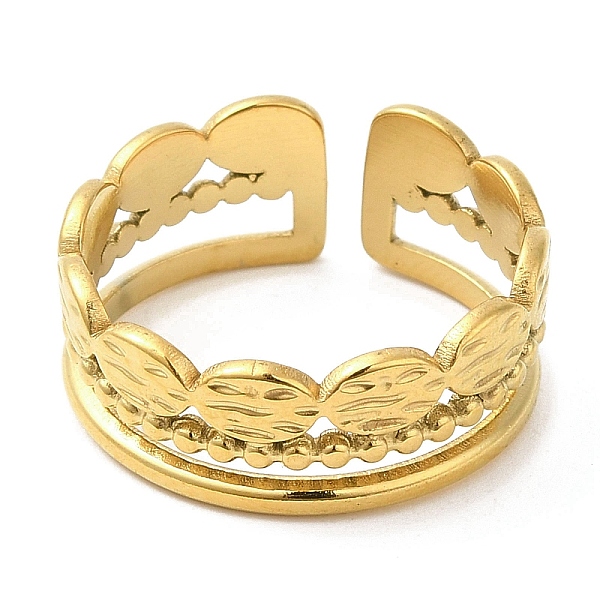 PandaHall 304 Stainless Steel Open Cuff Rings, Oval, Golden, US Size 7 1/4(17.5mm) 304 Stainless Steel
PandaHall 304 Stainless Steel Open Cuff Rings, Oval, Golden, US Size 7 1/4(17.5mm) 304 Stainless Steel
