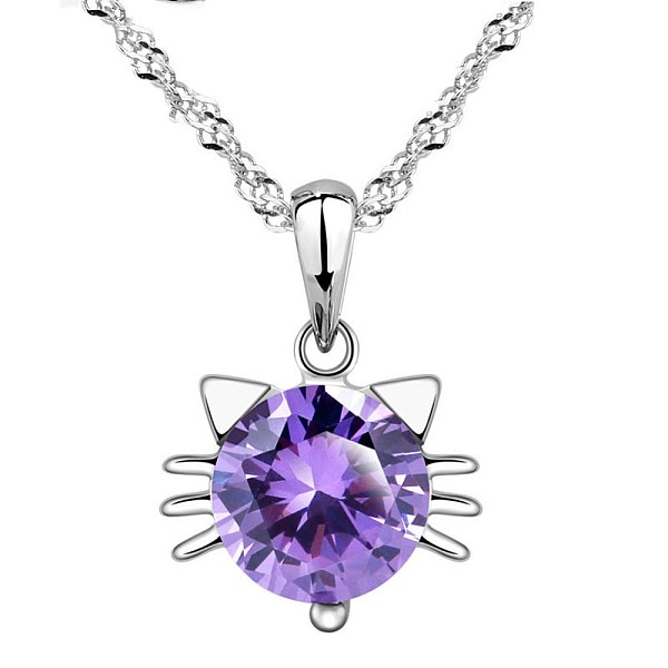 PandaHall Brass Micro Pave Cubic Zirconia Pendants, Cat, Purple, Platinum Brass+Cubic Zirconia Cat Shape Purple
PandaHall Brass Micro Pave Cubic Zirconia Pendants, Cat, Purple, Platinum Brass+Cubic Zirconia Cat Shape Purple
