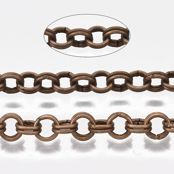 PandaHall Iron Rolo Chains, Double Link Chains, Unwelded, with Spool, Red Copper, Link: 5x0.8mm, about 82.02 Feet(25m)/roll Iron
PandaHall Iron Rolo Chains, Double Link Chains, Unwelded, with Spool, Red Copper, Link: 5x0.8mm, about 82.02 Feet(25m)/roll Iron