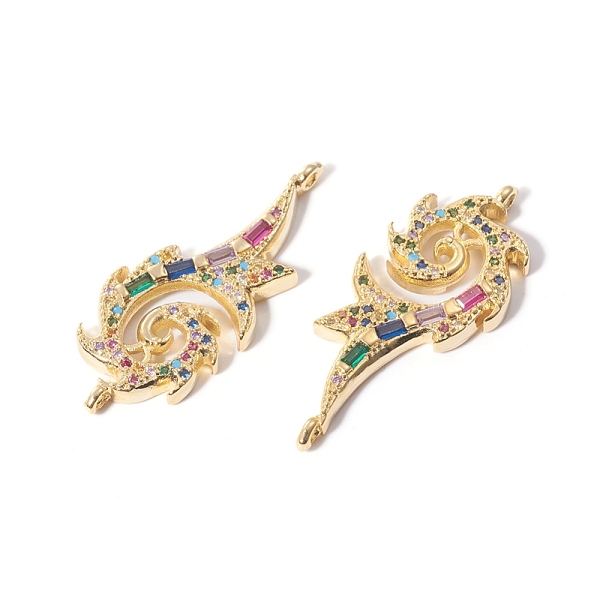 PandaHall Brass Micro Pave Cubic Zirconia Links connectors, Phoenix, Colorful, Golden, 14x33.5x3mm, Hole: 1.2mm Brass+Cubic Zirconia Others
PandaHall Brass Micro Pave Cubic Zirconia Links connectors, Phoenix, Colorful, Golden, 14x33.5x3mm, Hole: 1.2mm Brass+Cubic Zirconia Others