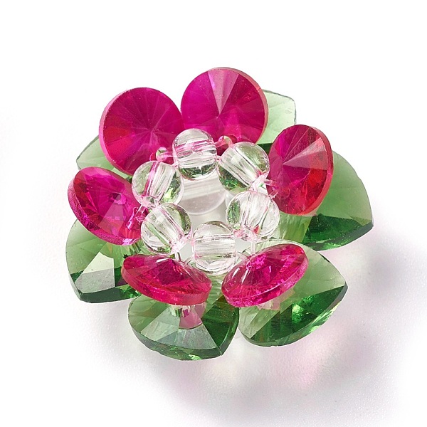 PandaHall Glass Woven Beads, Cluster Beads, Lotus, Colorful, 25~28x14mm, Hole: 5mm Glass Flower
PandaHall Glass Woven Beads, Cluster Beads, Lotus, Colorful, 25~28x14mm, Hole: 5mm Glass Flower