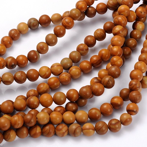 PandaHall Gemstone Beads Strands, Wood Lace Stone, Round, 6mm, Hole: 0.8mm, 15~16 inch Wood Lace Stone Round Gold
PandaHall Gemstone Beads Strands, Wood Lace Stone, Round, 6mm, Hole: 0.8mm, 15~16 inch Wood Lace Stone Round Gold