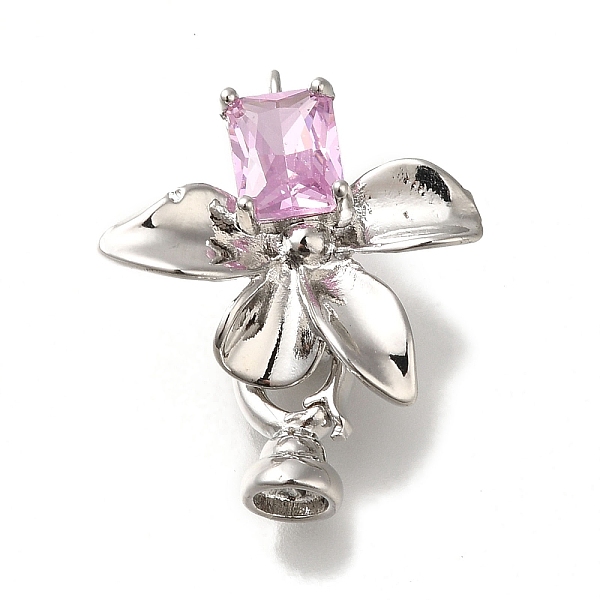 PandaHall Brass Fold Over Clasp, Micro Pave Pink Cubic Zirconia, Flower, Platinum, 33mm Brass Flower
PandaHall Brass Fold Over Clasp, Micro Pave Pink Cubic Zirconia, Flower, Platinum, 33mm Brass Flower