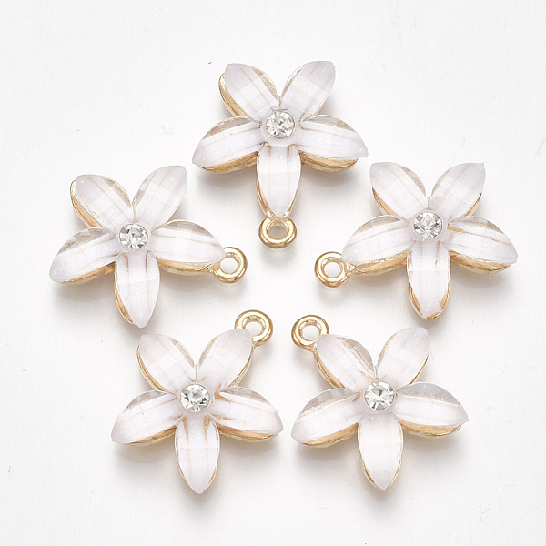 PandaHall Alloy Pendants, with Resin and Rhinestone, Flower, Crystal, Light Gold, White, 21.5x18.5x5mm, Hole: 1.5mm Alloy+Resin Flower White
PandaHall Alloy Pendants, with Resin and Rhinestone, Flower, Crystal, Light Gold, White, 21.5x18.5x5mm, Hole: 1.5mm Alloy+Resin Flower White
