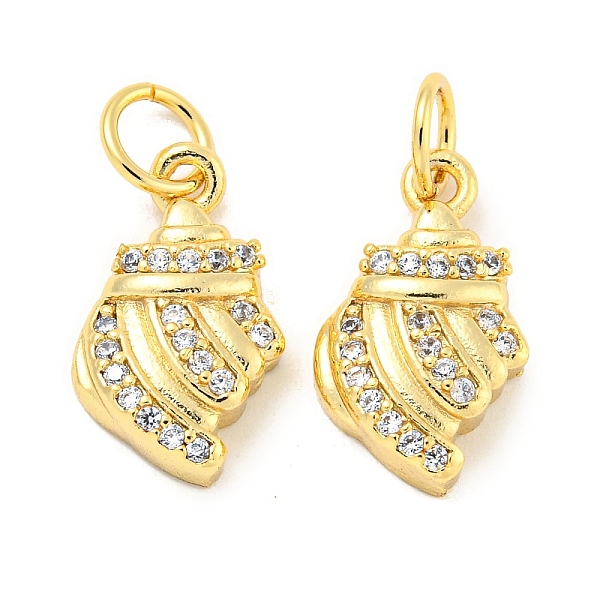 PandaHall Rack Plating Brass Micro Pave Clear Cubic Zirconia Pendants, Long-Lasting Plated, with Jump Rings, Lead Free & Cadmium Free, Conch...
PandaHall Rack Plating Brass Micro Pave Clear Cubic Zirconia Pendants, Long-Lasting Plated, with Jump Rings, Lead Free & Cadmium Free, Conch...