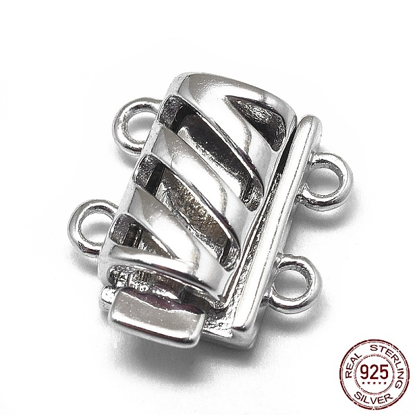 PandaHall Rhodium Plated 925 Sterling Silver Box Clasps, Multi-Strand Clasps, with 925 Stamp, Rectangle, Platinum, 12x11x4.5mm, Hole: 1.2mm...
PandaHall Rhodium Plated 925 Sterling Silver Box Clasps, Multi-Strand Clasps, with 925 Stamp, Rectangle, Platinum, 12x11x4.5mm, Hole: 1.2mm...