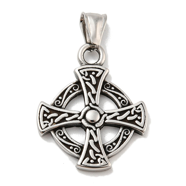 PandaHall 304 Stainless Steel Pendants, Flat Round with Cross, Antique Silver, 34x27x3mm, Hole: 5.5x6mm 304 Stainless Steel Cross
PandaHall 304 Stainless Steel Pendants, Flat Round with Cross, Antique Silver, 34x27x3mm, Hole: 5.5x6mm 304 Stainless Steel Cross