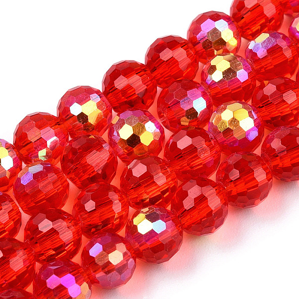 PandaHall Transparent Electroplate Glass Beads Strands, Faceted(96 Facets), Half AB Color Plated, Round, Red, 6x5mm, Hole: 1mm, about...
PandaHall Transparent Electroplate Glass Beads Strands, Faceted(96 Facets), Half AB Color Plated, Round, Red, 6x5mm, Hole: 1mm, about...
