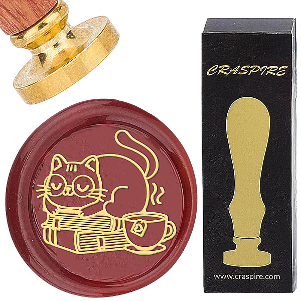 PandaHall Brass Wax Seal Stamps with Rosewood Handle, for DIY Scrapbooking, Cat Pattern, 25mm Brass Cat Shape
PandaHall Brass Wax Seal Stamps with Rosewood Handle, for DIY Scrapbooking, Cat Pattern, 25mm Brass Cat Shape