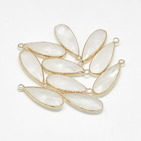PandaHall Natural Quartz Crystal Pendants, Rock Crystal, with Golden Tone Brass Findings, Faceted, teardrop, 30~32x11.5~12.5x6mm, Hole: 2mm...
PandaHall Natural Quartz Crystal Pendants, Rock Crystal, with Golden Tone Brass Findings, Faceted, teardrop, 30~32x11.5~12.5x6mm, Hole: 2mm...