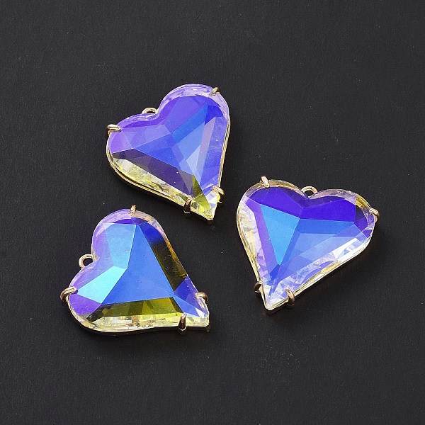 PandaHall Brass Cubic Zirconia Pendants, Heart Charm, Light Gold, Colorful, 27x26x7mm, Hole: 2mm Brass+Cubic Zirconia Heart
PandaHall Brass Cubic Zirconia Pendants, Heart Charm, Light Gold, Colorful, 27x26x7mm, Hole: 2mm Brass+Cubic Zirconia Heart